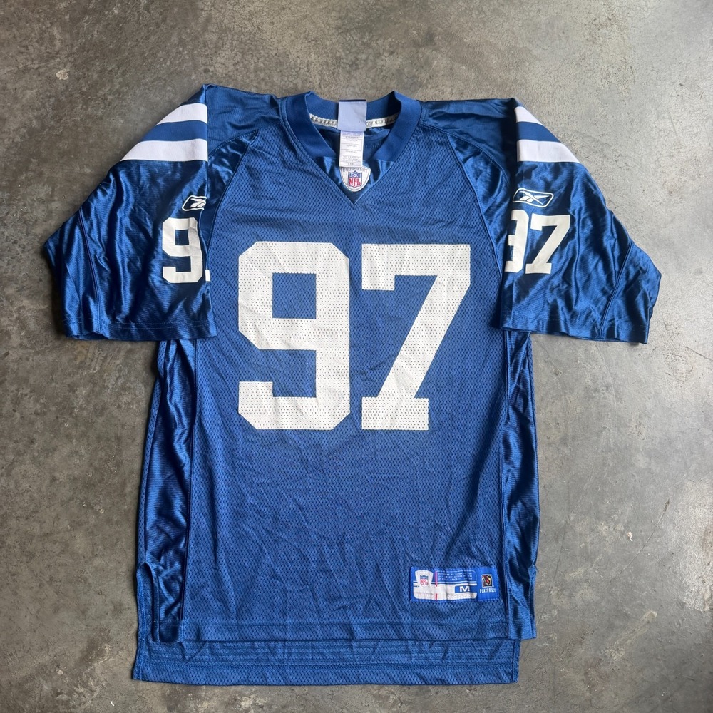 Vintage Corey Simon NFL Reebok On Field Indianapolis Colts Jersey Mens M (21x29)